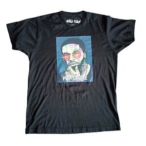 Pop Smoke T-Shirt Mens Size Large Graphic Short Sleeve Crewneck